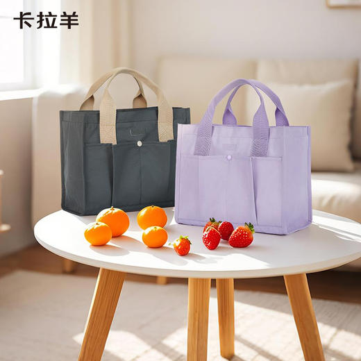 【保温便当袋】卡拉羊大容量保温便当包轻便饭盒袋手拎袋CX0354 商品图4