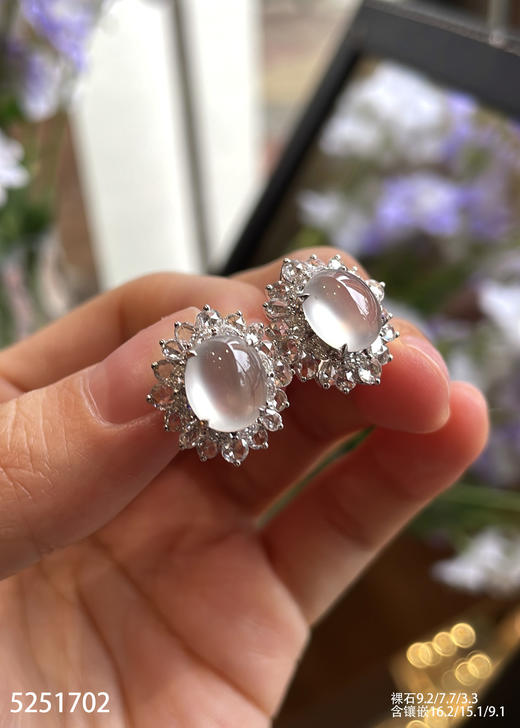 5251702，蛋面耳钉。具体价格微信咨询 商品图1
