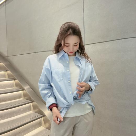 佐丹奴女装25年新款蔚蓝经典系列长袖棉衬衫05345002 商品图8