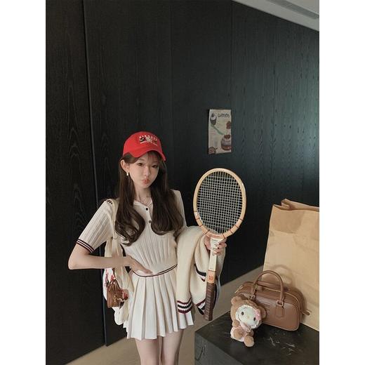 金蘑菇菇 美少女学院 miu系四件套/ 元气少女美式少女针织套装 商品图1