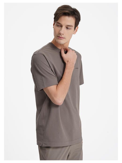 callisto海藻灰咖泡泡肌理T恤 商品图3