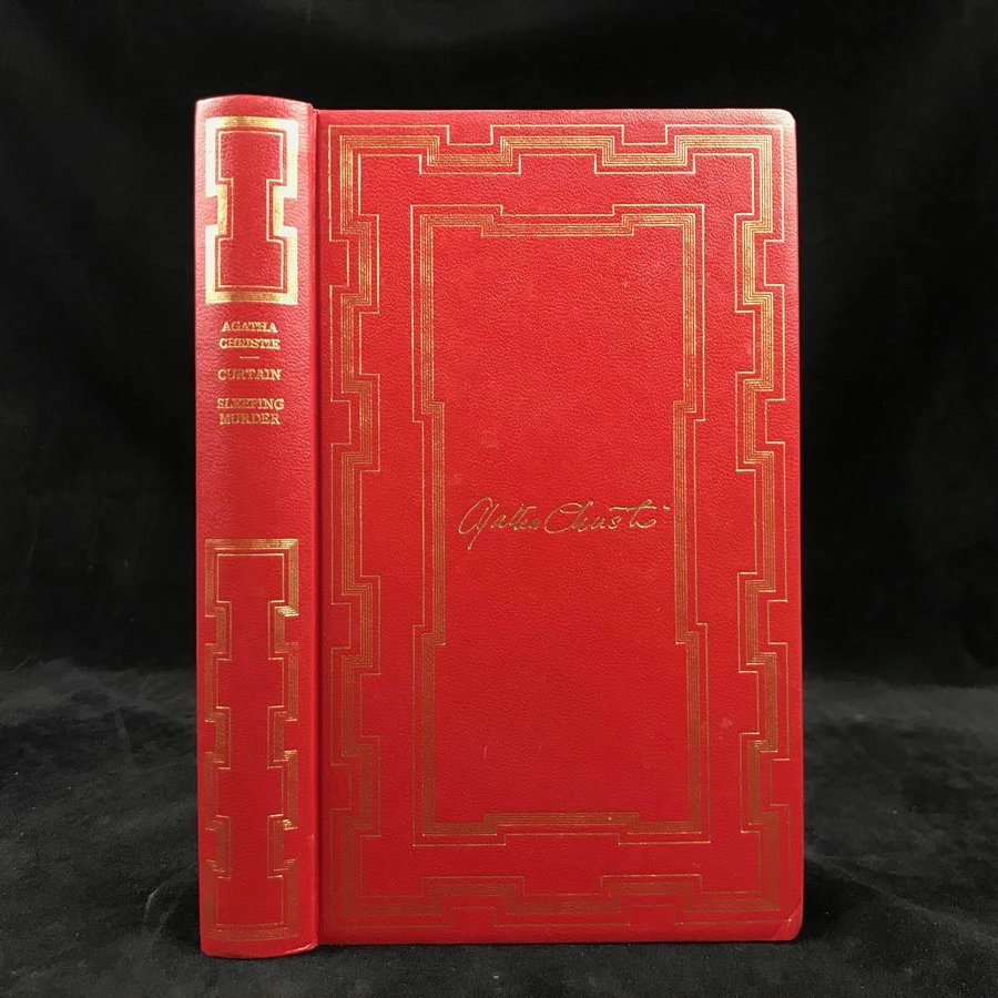 阿加莎·克里斯蒂《帷幕/沉睡的谋杀案》 约7幅插图 复古仿皮精装32开
