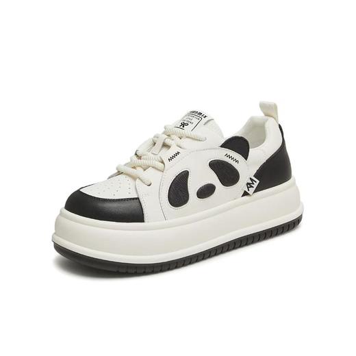 2楼天美意BJ521厚底增高熊猫小白鞋运动板鞋 商品图0