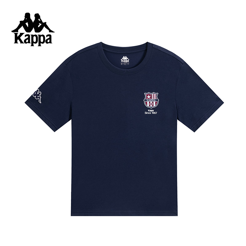 Kappa卡帕背靠背2025新款索罗娜运动短袖t恤男款凉感透气休闲上衣K0F32TD02