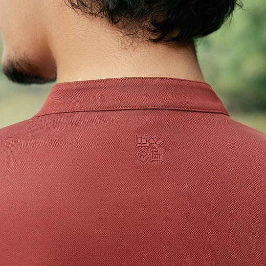 【刘冠逸同款】柒牌男士短袖POLO衫2025夏季薄款中国风盘扣休闲上衣128T72260 商品图3