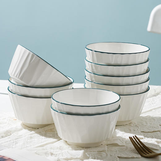 乐享陶瓷北欧蓝线琉璃餐具23件套 商品图8