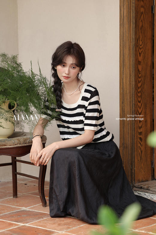 【65折秒杀】鹿向南「浓情黑巧」针织衫L53571 商品图5