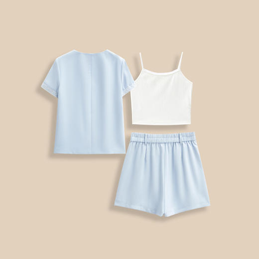 【小个子定制】 IEF/爱依服2025时尚套装夏季 上衣两件套法式名媛气质上下套裤DS42384-X- 商品图1