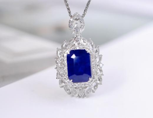 2.16ct刻面蓝宝石吊坠 商品图1