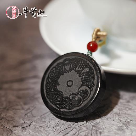牛首山牛首吉祥黑曜石平安扣吊坠男女本命年送人礼物项链 商品图2