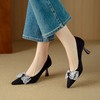 【预售5天】新款水钻蝴蝶结单鞋优雅四季款尖头气质细跟法式高跟鞋女DB&M6206 商品缩略图1