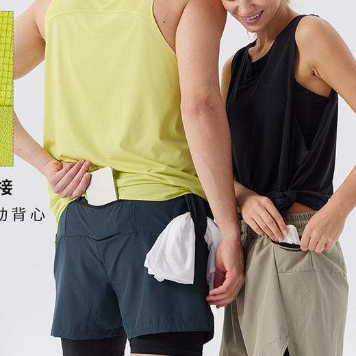 跃牌【跃LEAP-ACTIVE】系列 无缝压胶速干运动休闲背心男夏季圆领打底衫T恤G51171 商品图0