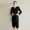 IWY/时尚黑色职业西装连衣裙女气质编织肌理感西服裙子正式场合工作服Q1290 商品缩略图3