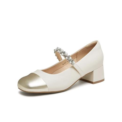 2楼天美意BJ761粗跟玛丽珍皮鞋晚晚鞋 商品图1