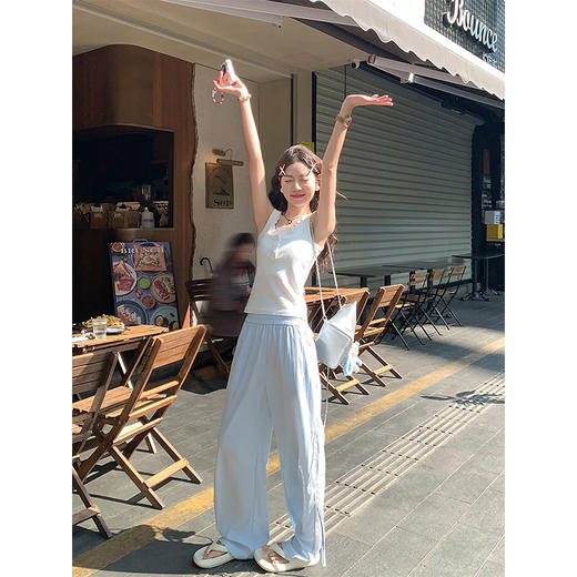 <曾小咸推荐>蕾丝边假两件工字吊带背心 商品图2