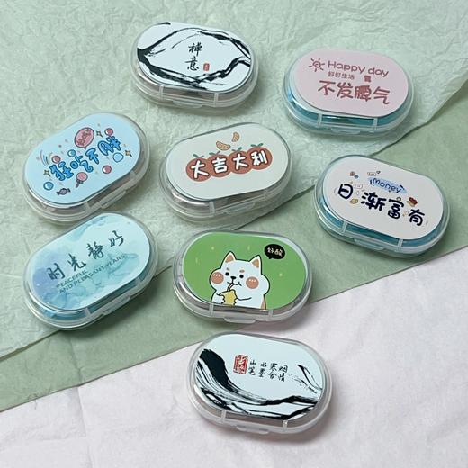 新款卡通可爱美瞳盒隐形眼镜盒双联盒伴侣盒1713 商品图2