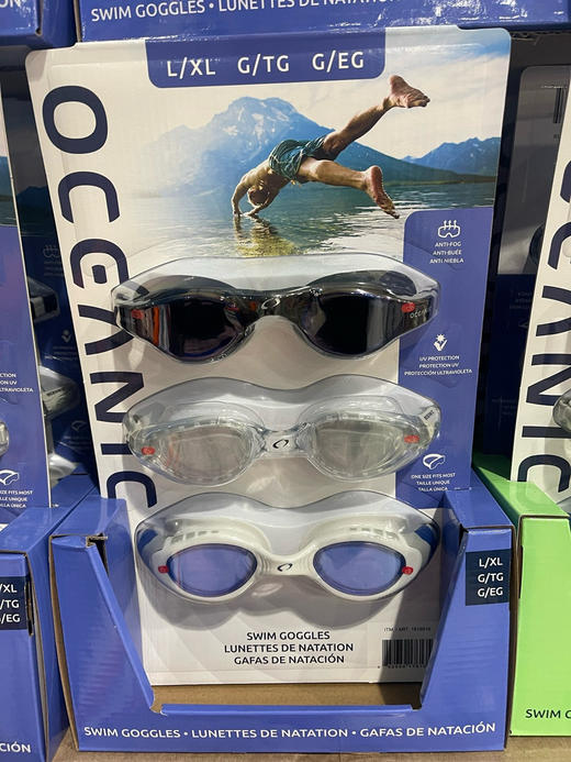 泳镜来了📣S/M是儿童款，L/XL是成人款！Oceanic泳镜防雾防紫外线防眩目三个装，美国🇺🇸直邮特价255元 商品图7