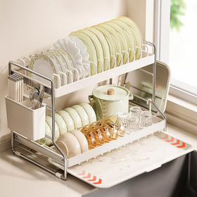 摩登主妇碗碟沥水架厨房多功能置物架家用碗盘碗筷收纳架台面碗架