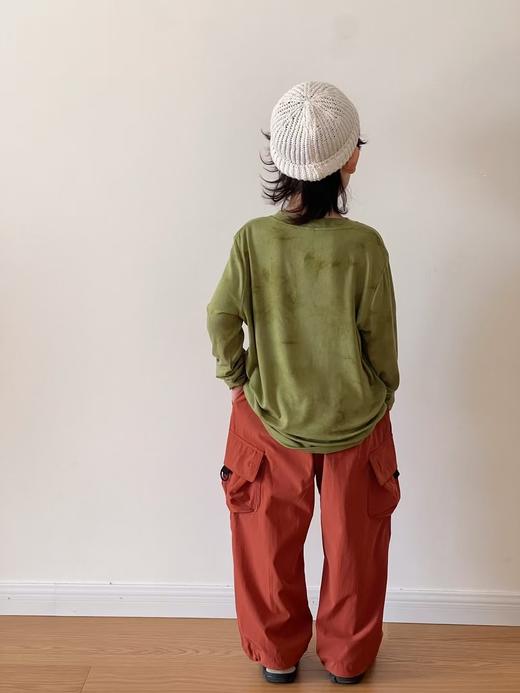 2025春夏 日系户外 儿童速干插肩长袖美利奴扎染T工装裤 商品图2