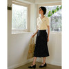 OLrain欧芮儿2025春季新款法式复古波点开叉纽扣高腰中长半身裙女 商品缩略图3