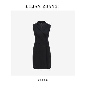 E系列—LILIAN ZHANG 干练飒爽、职场双排扣修身西装马甲 2405030V