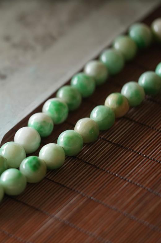 清代老翡翠红玛瑙蝙蝠念珠 商品图1