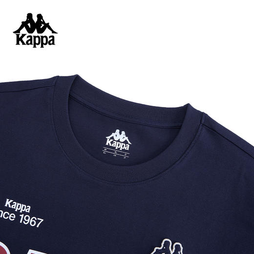 Kappa卡帕背靠背运动短袖男2025夏季新款宽松纯棉t恤休闲半袖上衣K0F32TD08 商品图5
