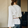 OLrain欧芮儿法式白色衬衫女春季2025年新款时尚设计感浪漫雪纺衫 商品缩略图4