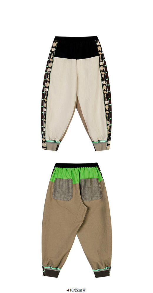 jnby  25年春款  运动拼接松紧长裤  1P3E11180 商品图7