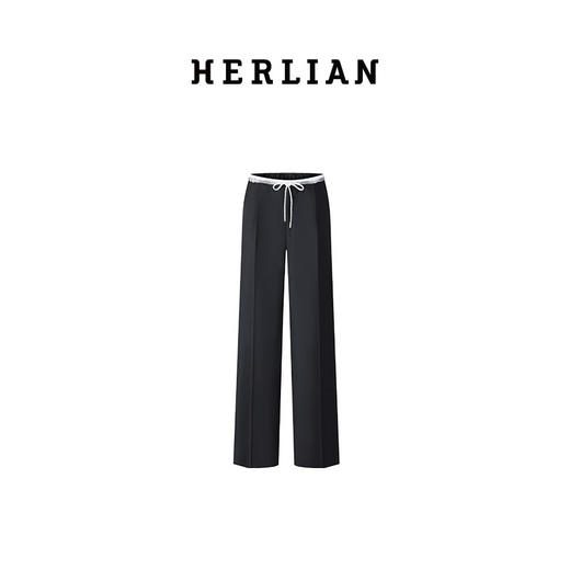 HERLIAN 2025年春季女士花边装饰抽绳长裤 商品图4