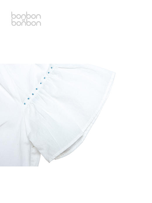 绣边曲芽手工点点上衣 商品图3