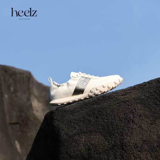 heelz设计师手工鞋履 ｜防污牛皮H时装运动鞋3.5公分 商品图0