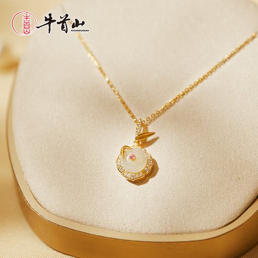 牛首山灵蛇纳福S925银项链玛瑙翡翠吊坠银饰小众气质锁骨链送女友 商品图2