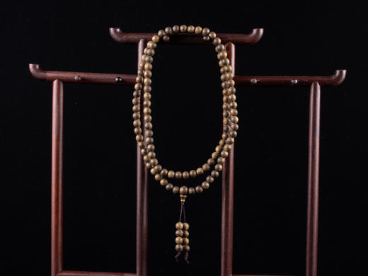 XY0057天然沉香圆珠多圈手链108佛珠 商品图2