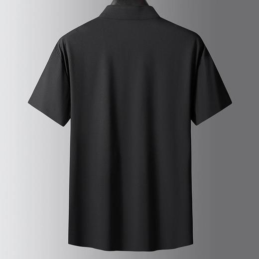 【DK】大依优型大码中国风小立领短袖衬衫男加肥码夏季免烫上衣肥佬冰丝衬衣胖子 商品图1