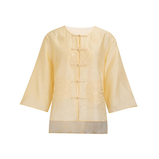 【林栖设计小店】桑蚕丝衬衣绣花传统国风气质宽松2025春夏新品外套上衣女1952099 商品图10