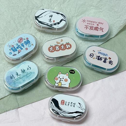 新款卡通可爱美瞳盒隐形眼镜盒双联盒伴侣盒1713 商品图1