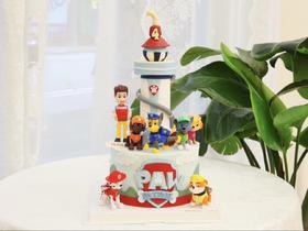 男孩款 汪汪队立大功 灯台 翻糖