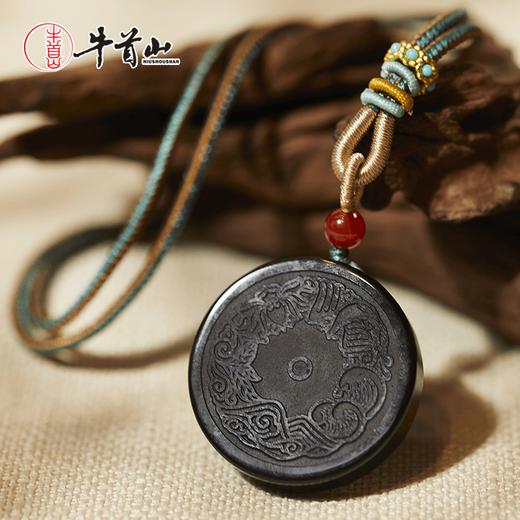 牛首山牛首吉祥黑曜石平安扣吊坠男女本命年送人礼物项链 商品图4