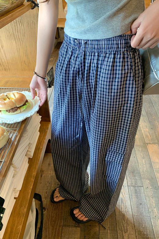 【149元任选2件】最后一波现货！藏蓝格子休闲工装裤 商品图5