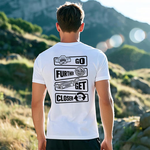 夏男士95棉微弹短袖T恤 越野户外探险主题印花 透气舒适合体版型 NMT-2206 商品图1