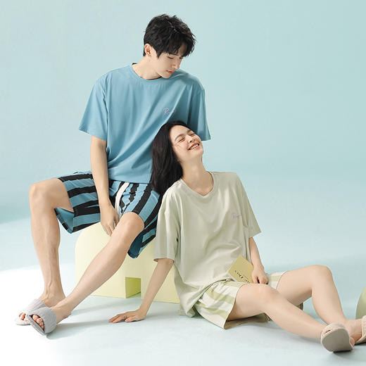 【超柔软莫代尔】自然醒「温柔绵绵」超柔软莫代尔棉短袖短裤睡衣女夏季套头休闲宽松家居服JLM 商品图7
