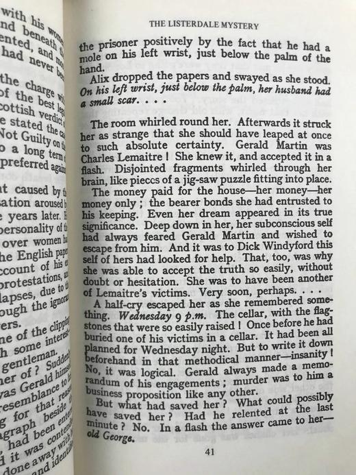 阿加莎·克里斯蒂《金色的机遇/怪钟疑案》 约9幅插图 复古仿皮精装32开 商品图13