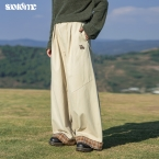 早乙女惠子saotome/STMCK244472/格纹拼接翻边分割阔腿裤