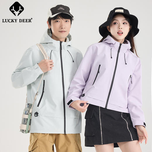 LUCKY DEER情侣款山系轻量化三防单冲外套 商品图0