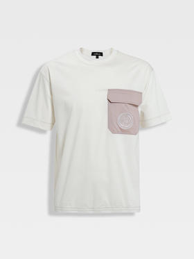 callisto启程系列糯米白长绒棉混纺T恤