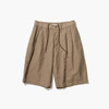 ATON COTTON LINEN VOILE TWO TUCKED 棉麻混纺系带宽松短裤 商品缩略图3