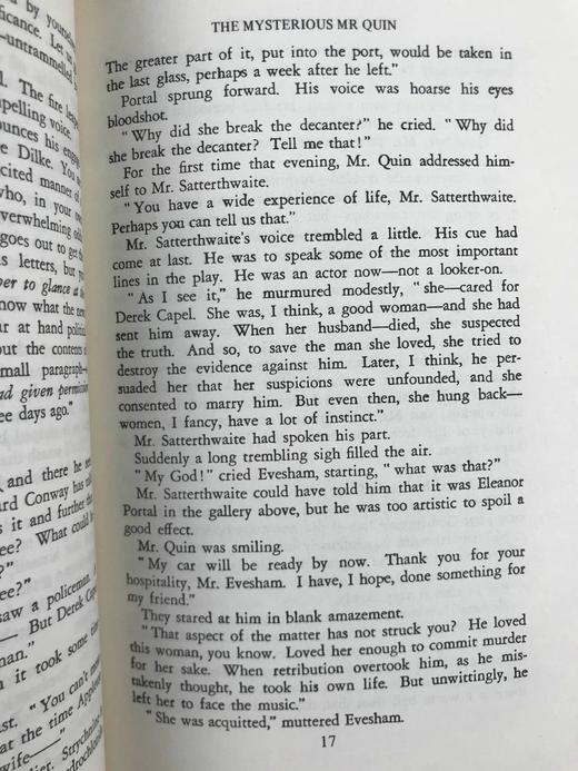 阿加莎·克里斯蒂《神秘的奎恩先生/死亡终局》 约8幅插图 复古仿皮精装32开 商品图12