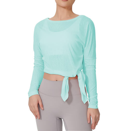 I'd爱帝新升级双侧开叉长袖罩衫运动瑜伽上衣 商品图4