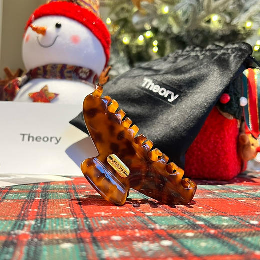 【收尾团购】Theory国外专柜限定款 豹纹抓夹 纯手工打磨醋酸板材抓夹 商品图12